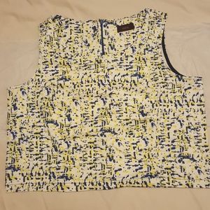 Women's Top - Blue and Yellow Pattern